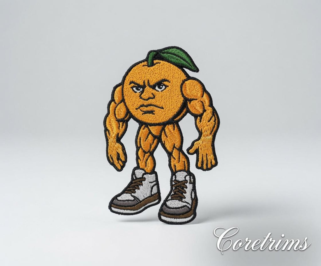 Lon Lon Lemon ByItalian Brainrot Game Puzzles|Funny Angry Fruit Character Embroidered Iron-On Appliqué, Gym Cartoon Patch