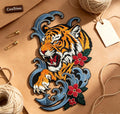 Japanese Style Roaring Tiger Embroidered Patch – main product image