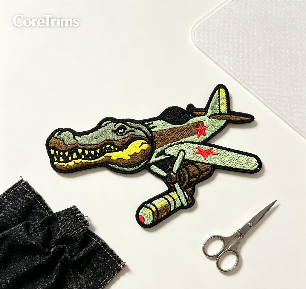Bombardino Cocodrilo Meme Embroidered Patch – product image 5