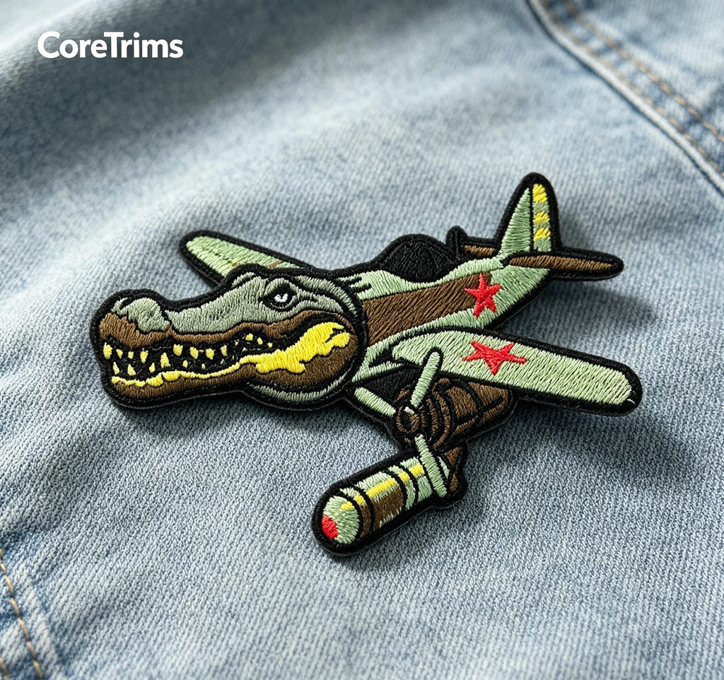Bombardino Cocodrilo Meme Embroidered Patch – product image 7
