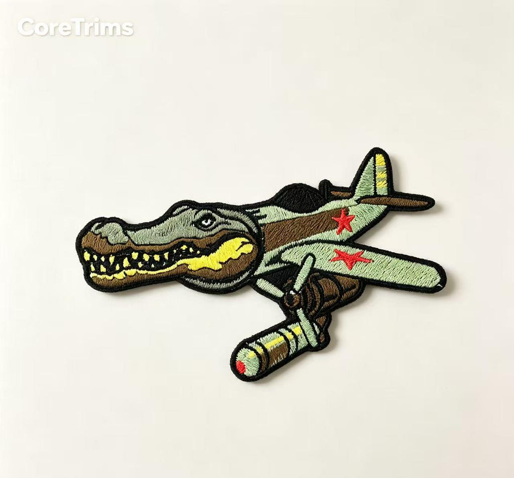 Bombardino Cocodrilo Meme Embroidered Patch – product image 9