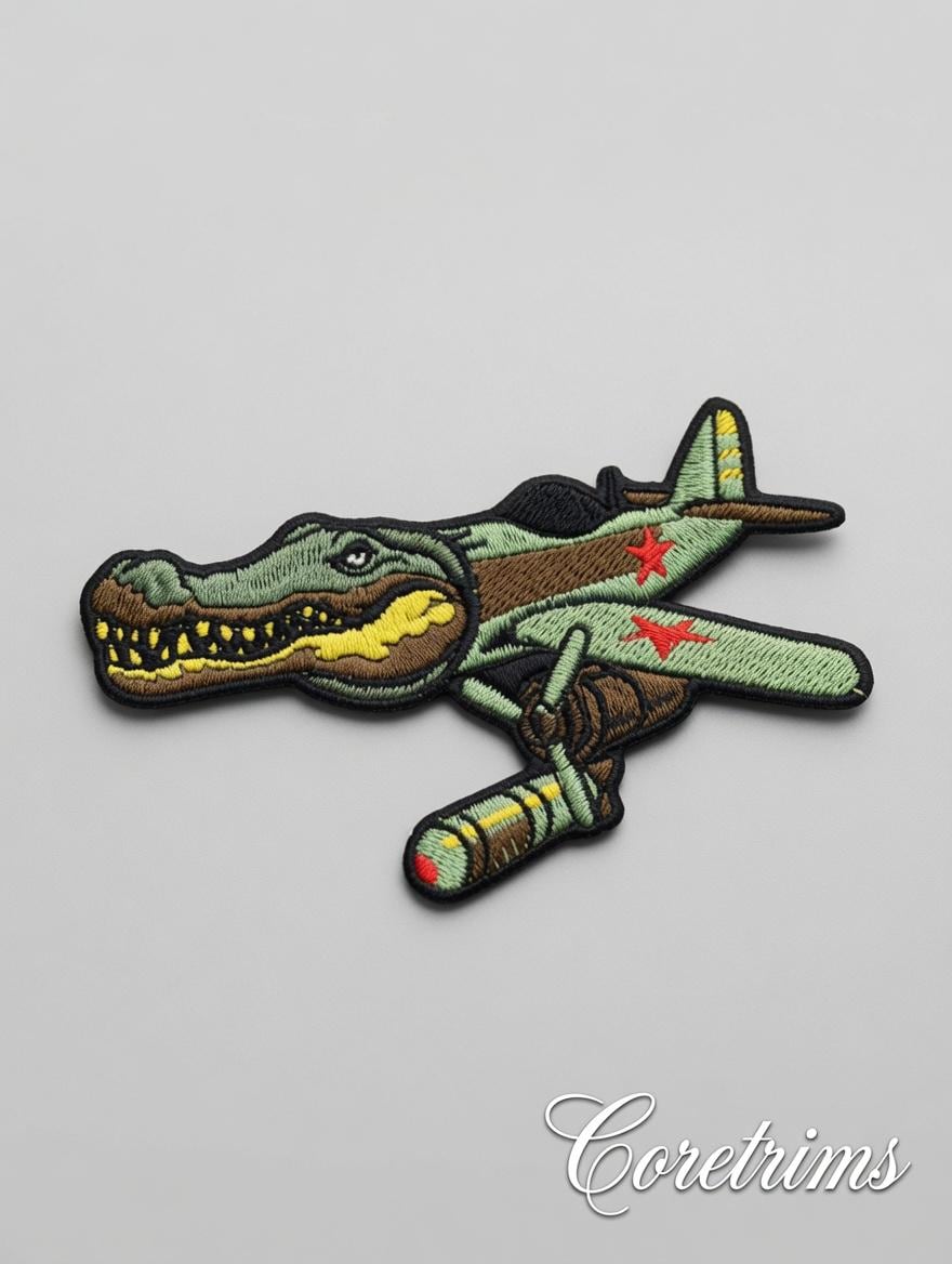 Bombardino Cocodrilo Meme Embroidered Patch – product image 10