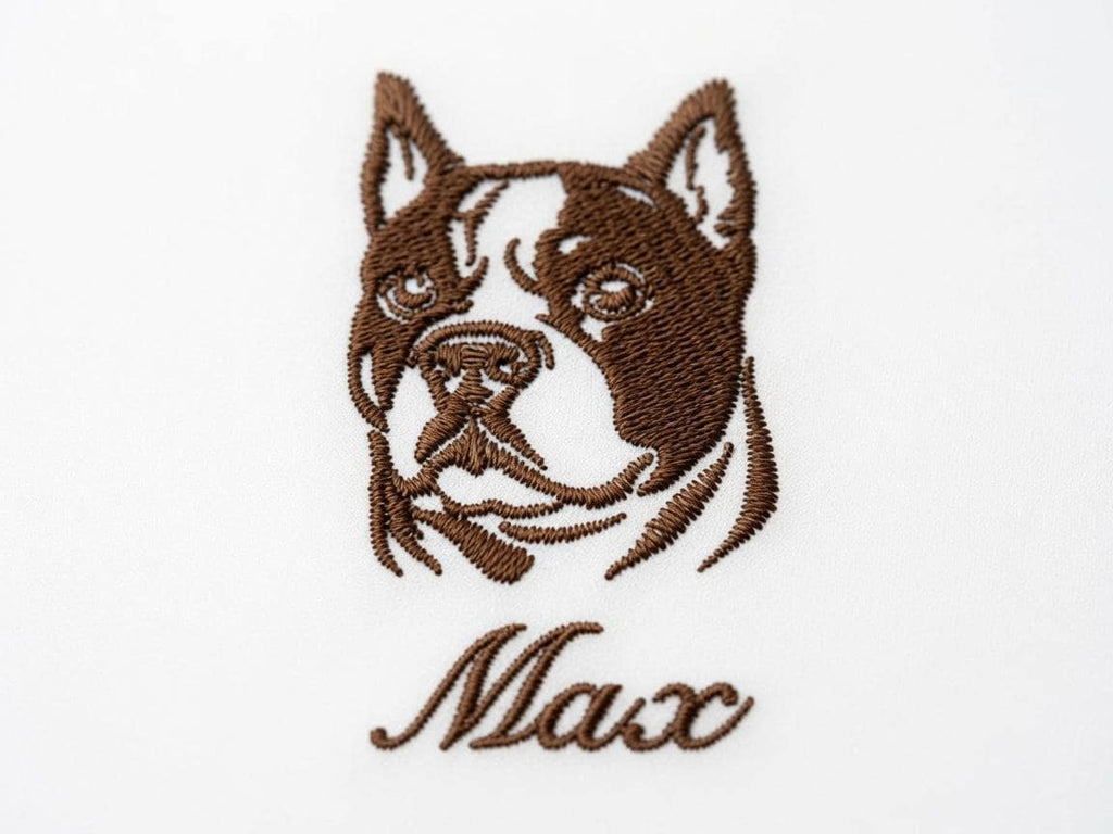 Custom Pet Embroidered Handkerchief Dog Portrait Napkin Personalized Name Max Pet Memorial Gift Made to Order