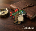 Troppa Trippa Italian Brainrot  Creature Clipart Funny Bear-Fish Hybrid Embroidered Iron-On Appliqué