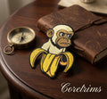 Chimpanzini Bananini Monkey Banana Italian Brainrot Meme Embroidered Iron-On Patch for Backpacks Hats Hoodies