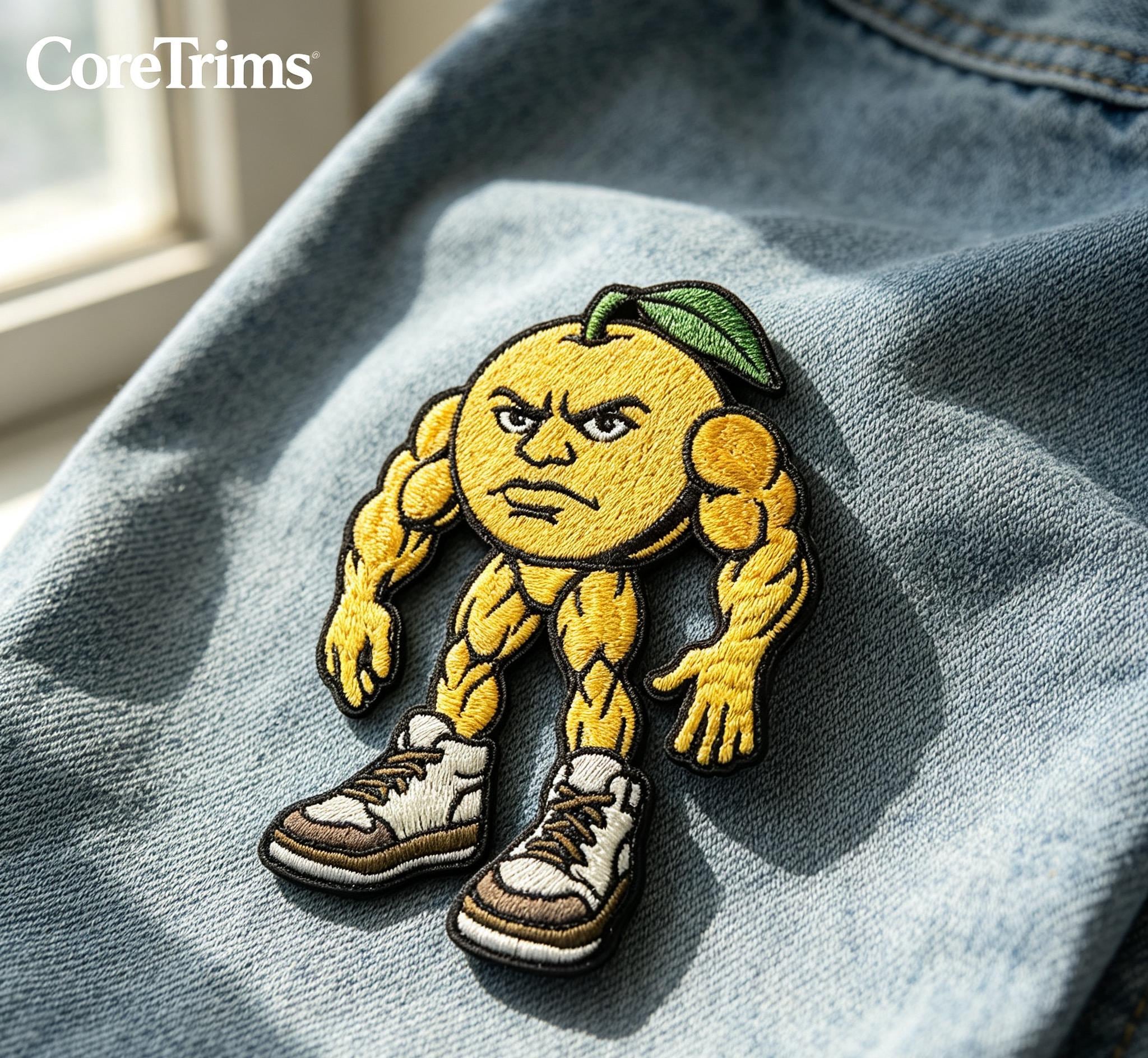 Lon Lon Lemon ByItalian Brainrot Game Puzzles|Funny Angry Fruit Character Embroidered Iron-On Appliqué, Gym Cartoon Patch