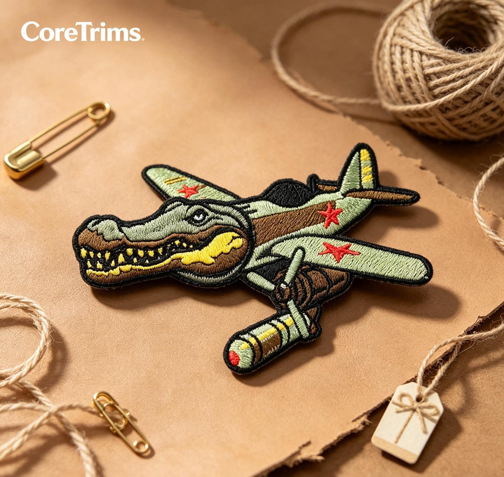 Bombardino Cocodrilo Meme Embroidered Patch – main product image