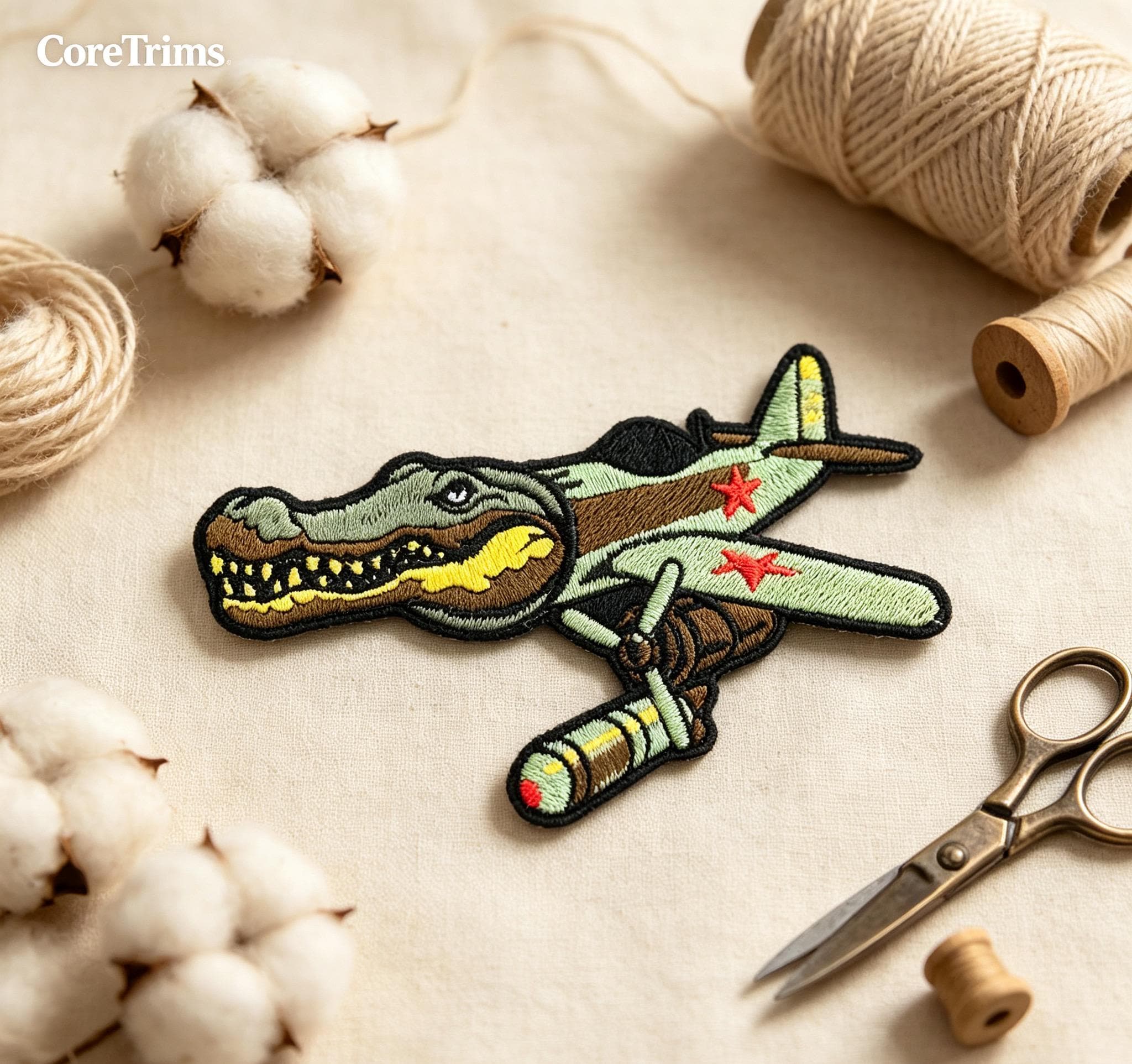 Bombardino Cocodrilo Meme Embroidered Patch – product image 8