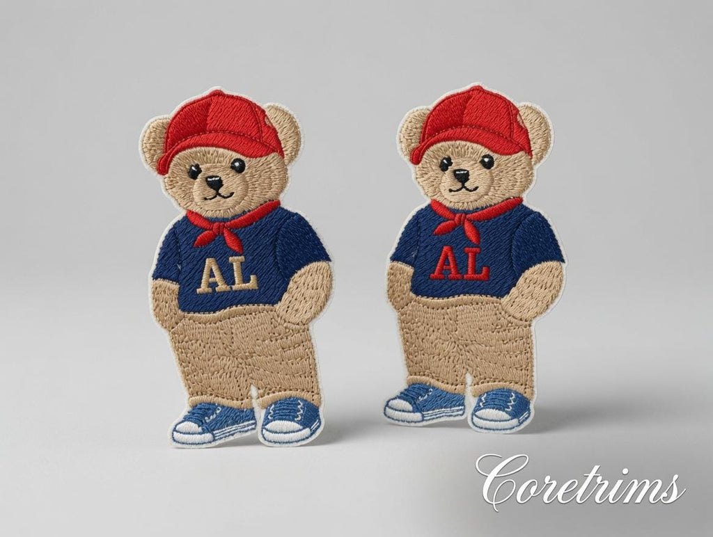 Preppy Bear Iron-On Embroidered Patch Set - image 4
