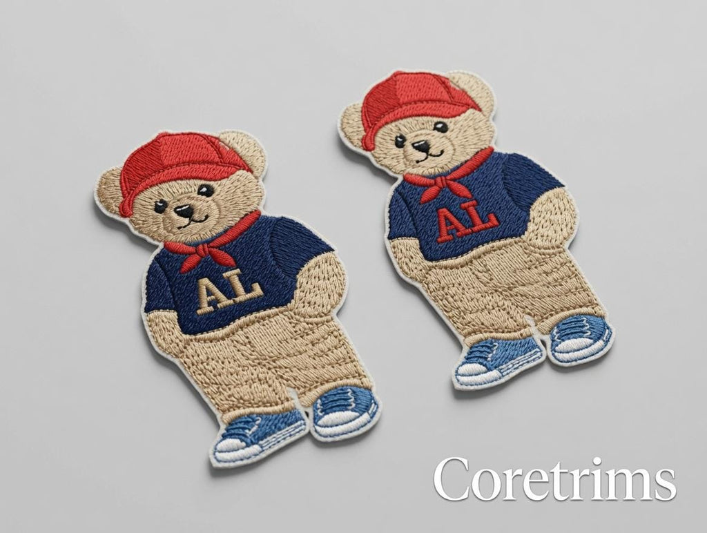 Preppy Bear Iron-On Embroidered Patch Set - image 5