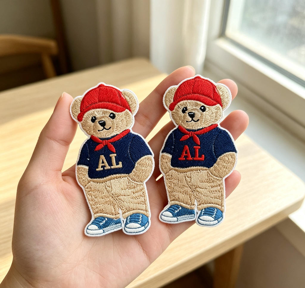 Preppy Bear Iron-On Embroidered Patch Set - image 9