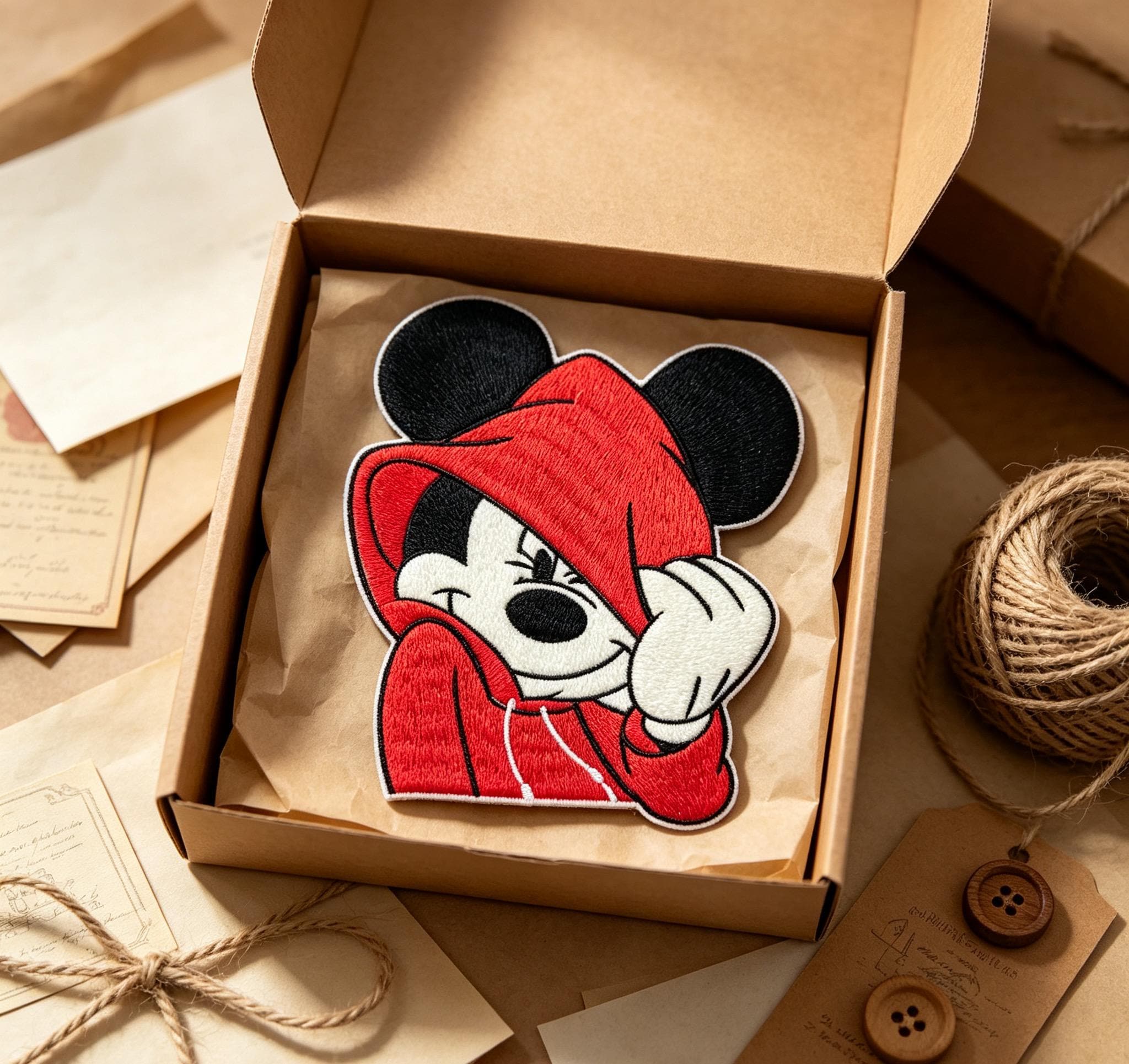 Cool Hoodie Mickey Iron-On Embroidered Patch - image 6