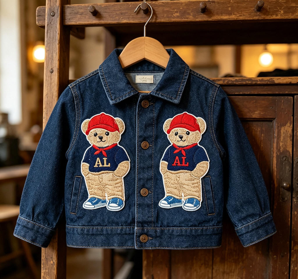 Preppy Bear Iron-On Embroidered Patch Set - image 8