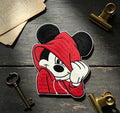 Cool Hoodie Mickey Iron-On Embroidered Patch - image 1